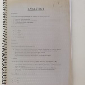Analysis-1 GS- Practice book