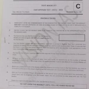 CSAT APTITUDE TEST-(4021)-2023