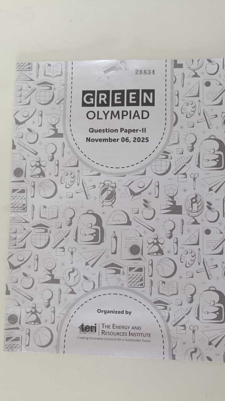 GREEN OLYMPIAD QUESTION PAPER(November 6,2025)