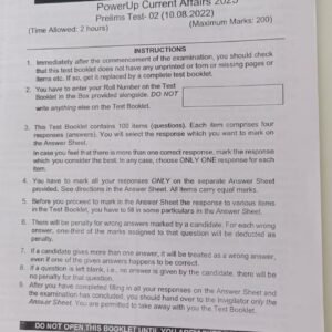 VAJIRAM & RAVI POWERUP CURRENT AFFAIRS 2023 Pre Test-02