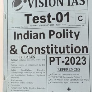 Indian Polity & Constitution Test-01 Vision IAS(English medium)