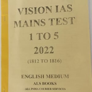 VISION IAS MAINS TEST 1 TO 5 2022